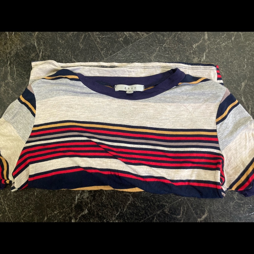 Striped cropped tee - Picture 2 of 2